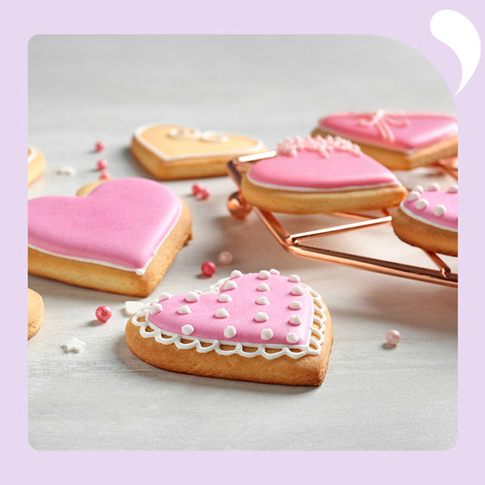 love shaped cookies