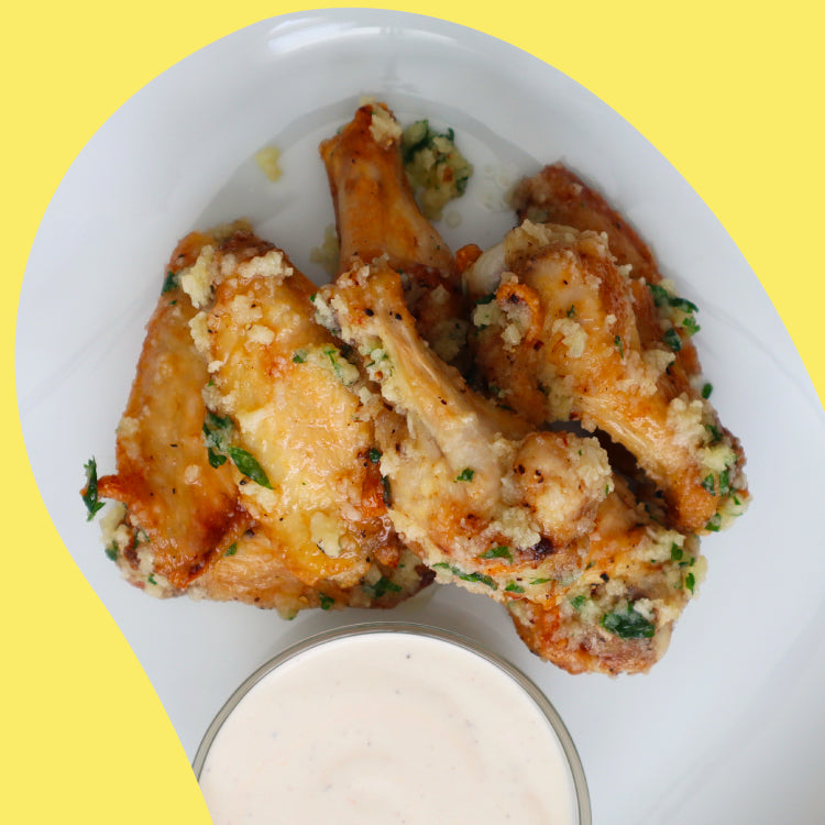 Garlic Parm Chicken Wings Comfee’
