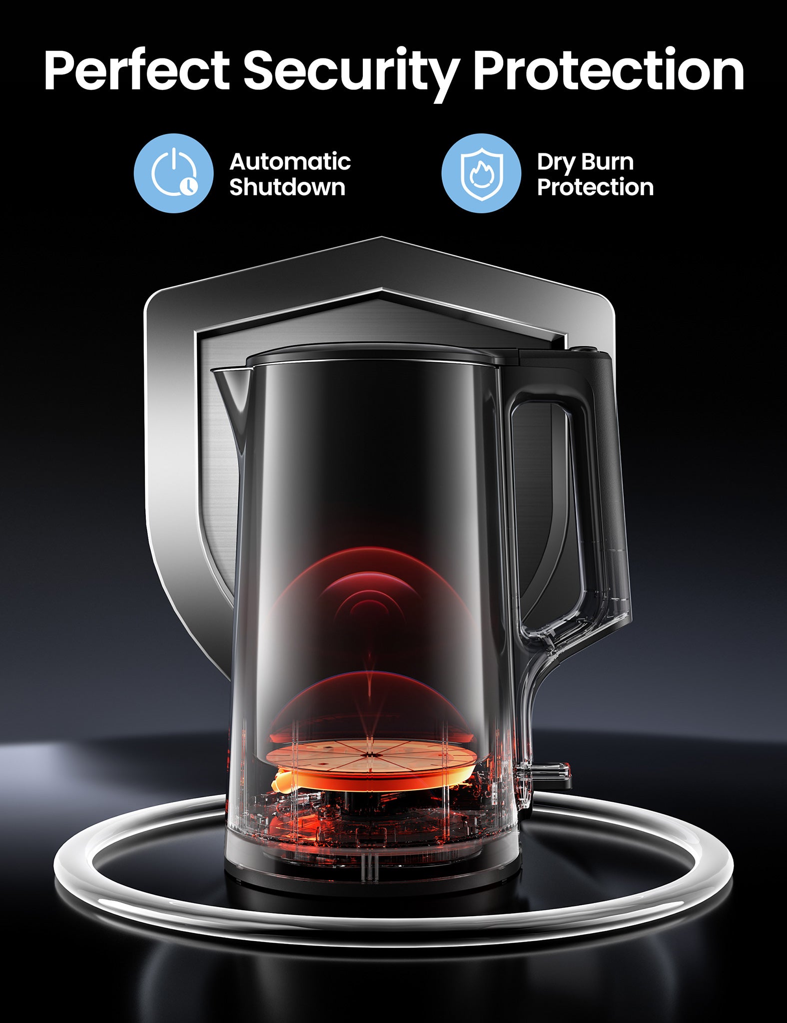 Protect function of Comfee Double Wall Kettle