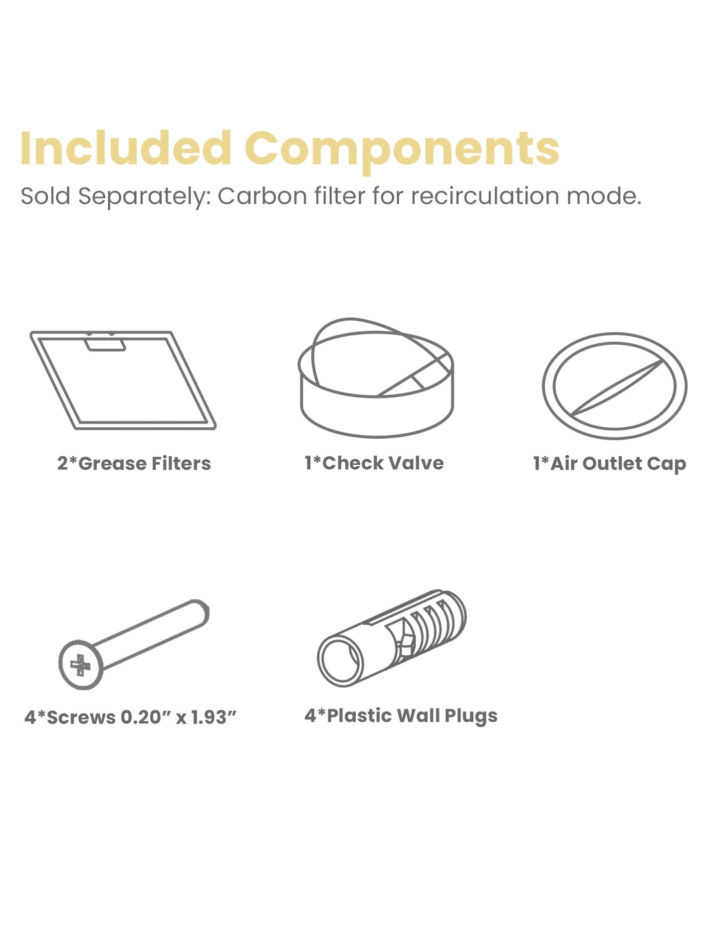parts for comfee kitchen under cabinet vent hood