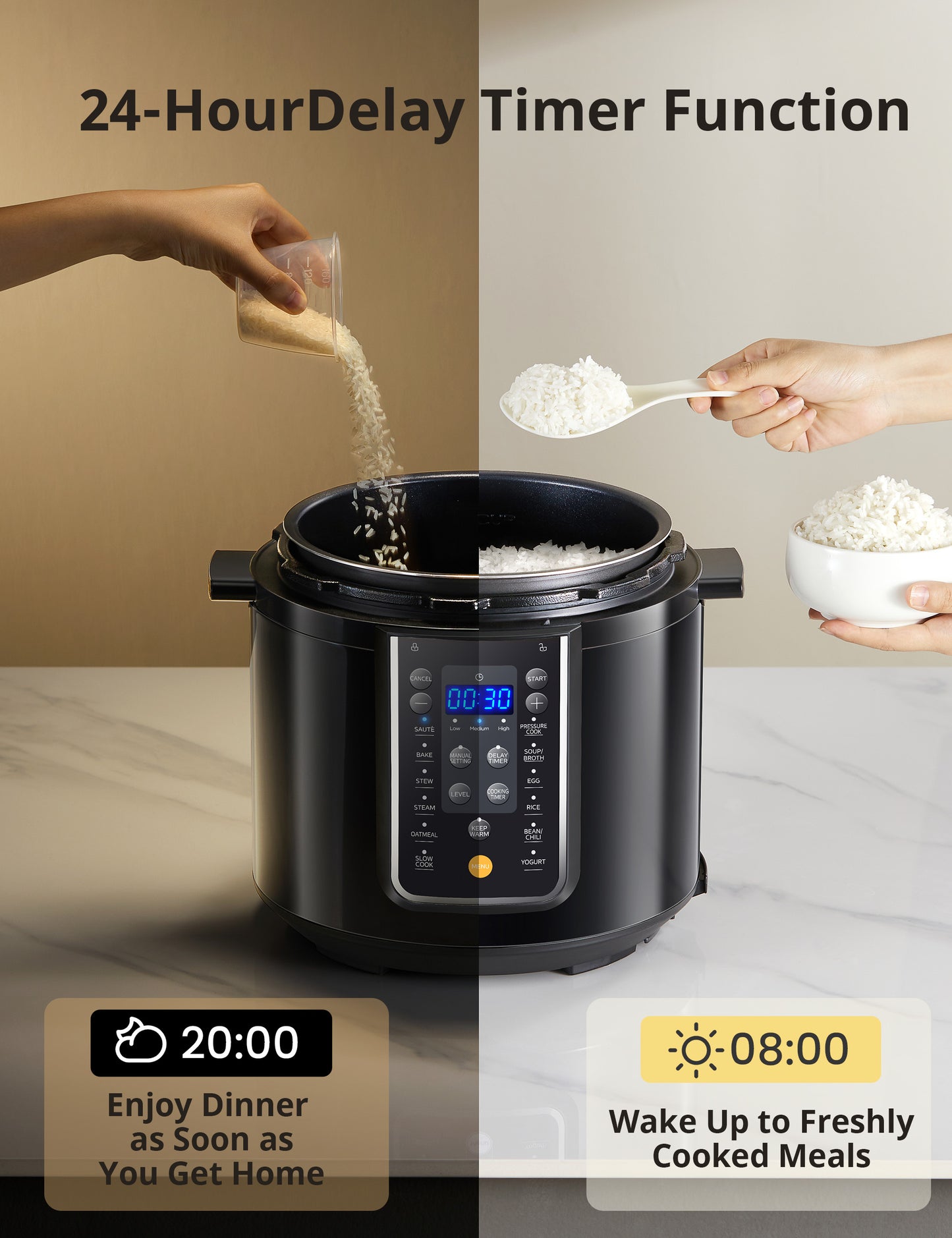 function of comfee pressure cooker