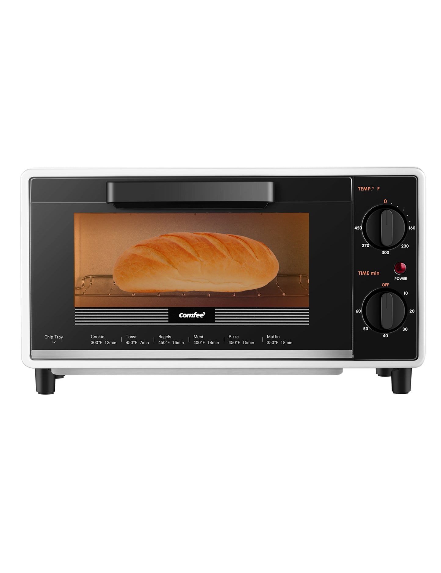 mini 2 slices countertop taster oven with bread inside