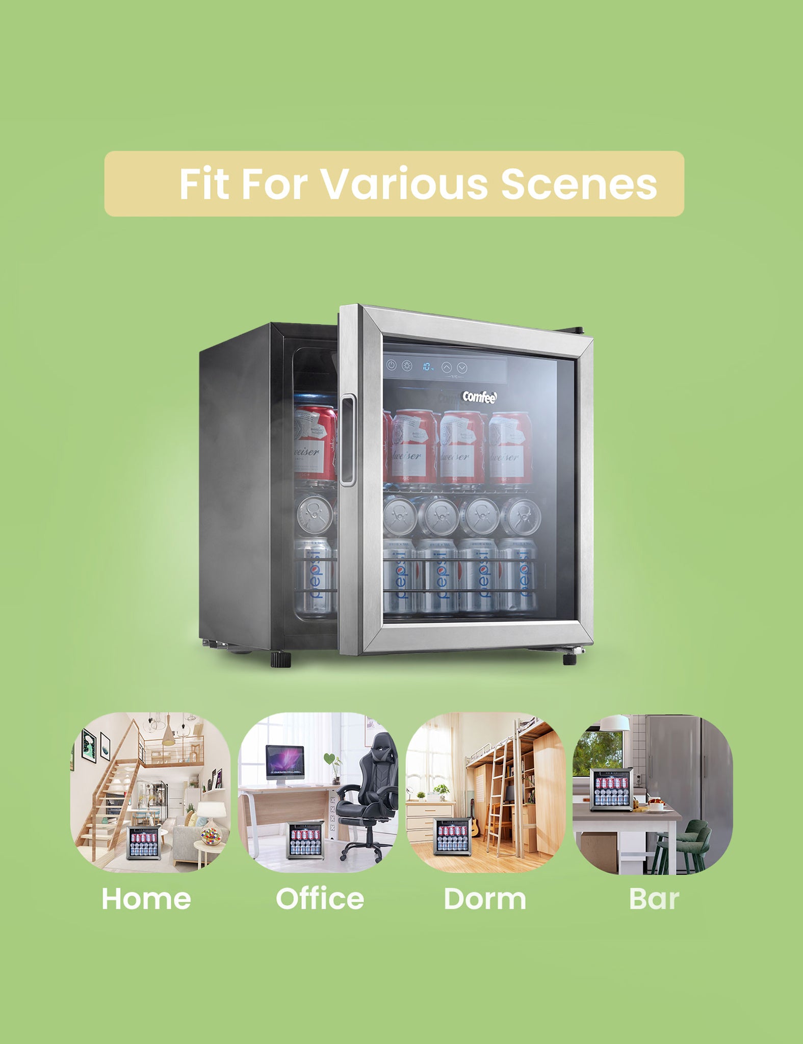 mini beverage cooler fridge fits various scene
