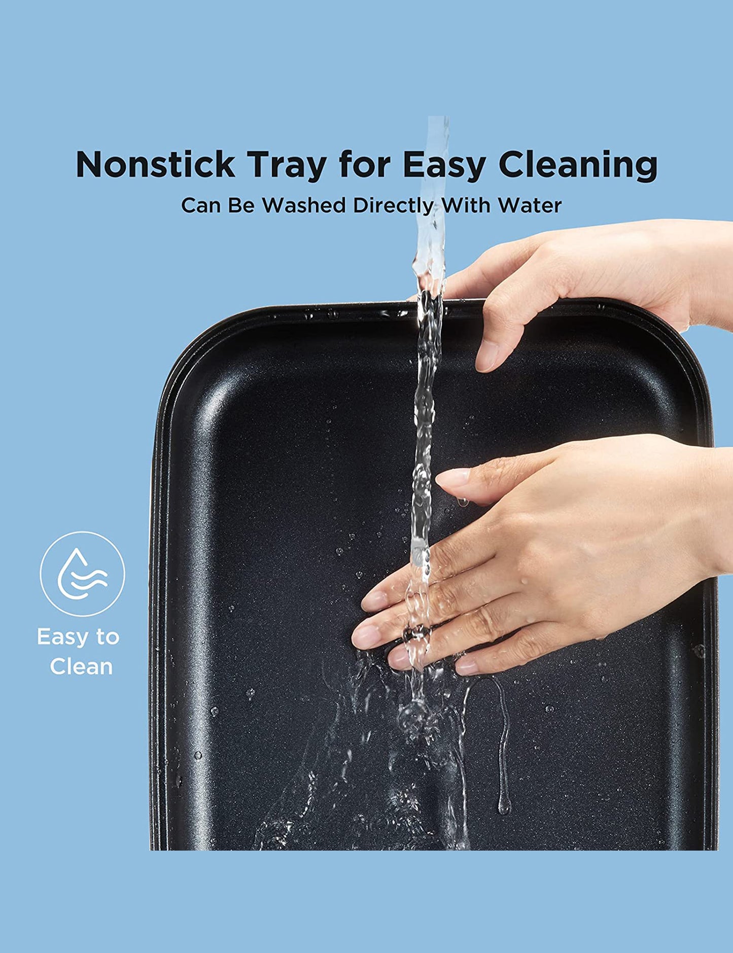 hands cleaning ceramic skillet pan