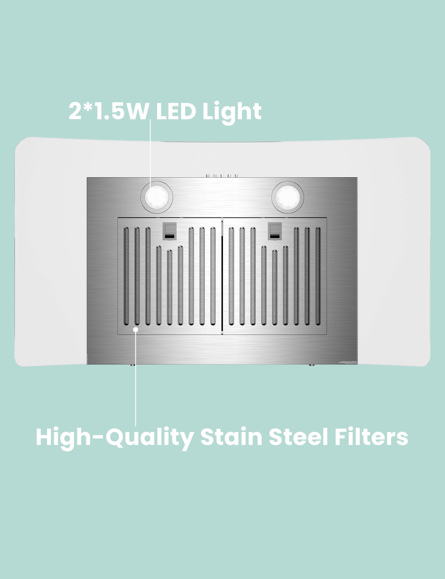 comfee curved glass range hood vent
