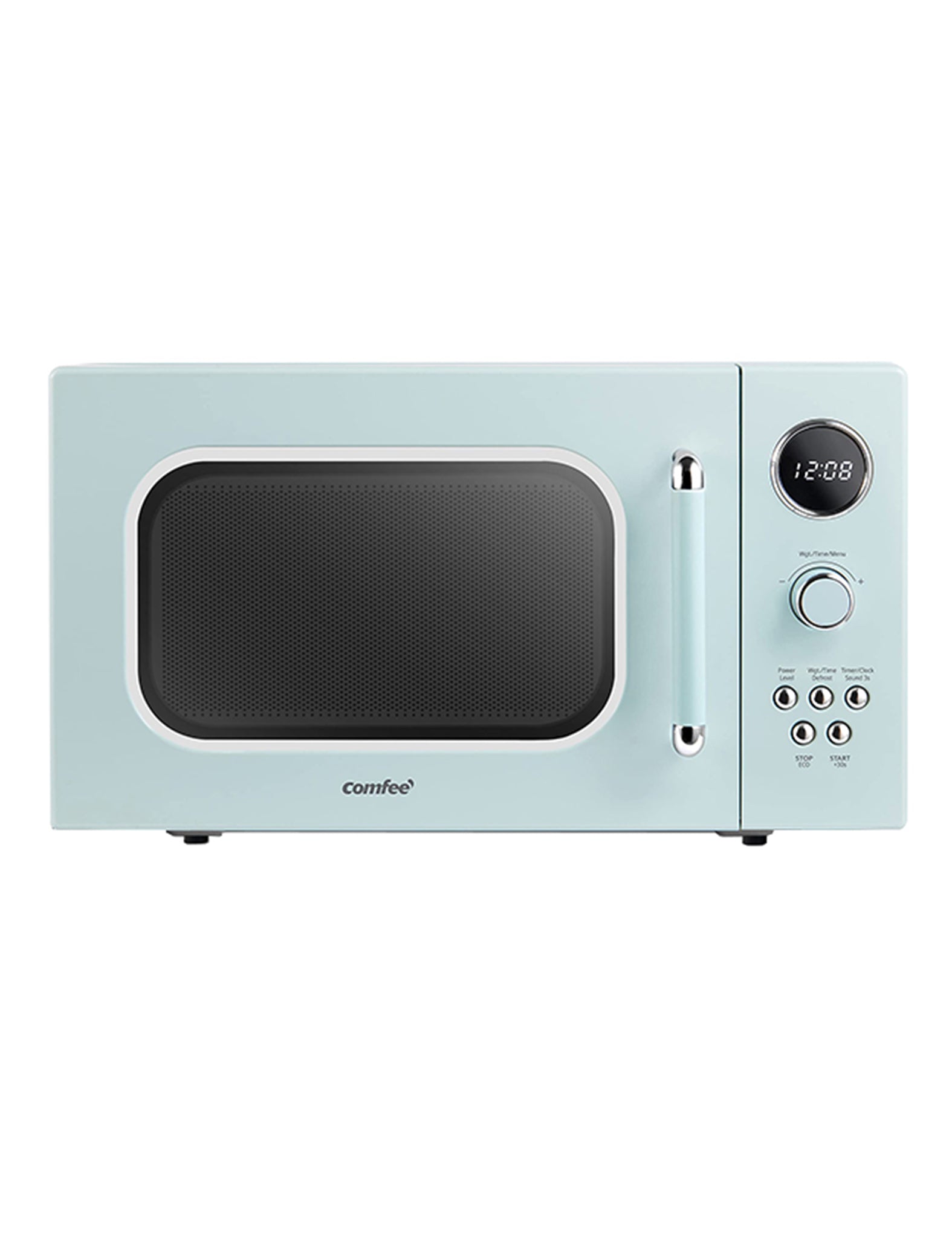 COMFEE' Retro Small Microwave Oven With Compact Size, 9 Preset Menus,  Position-Memory Turntable, Mute Function, Countertop Perfect For Spaces,  0.7 Cu