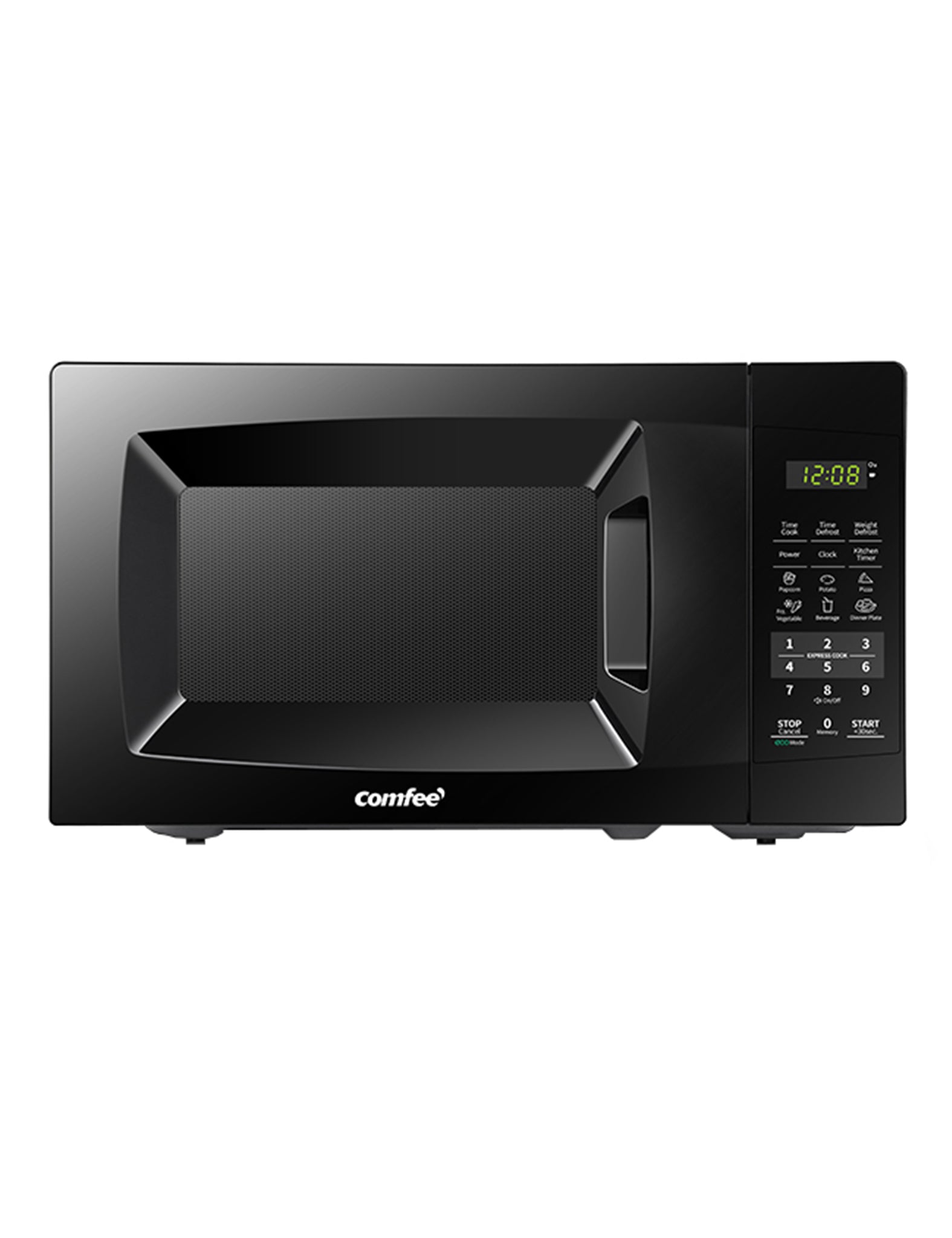 COMFEE' EM720CPL-PMB Countertop Microwave Oven with Sound On/Off, ECO Mode  and Easy One-Touch Buttons, 0.7cu.ft, 700W, Black