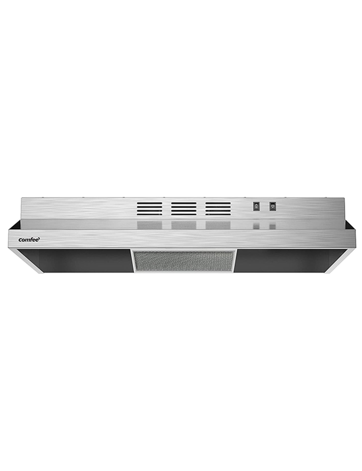 silver comfee under cabinet range hood