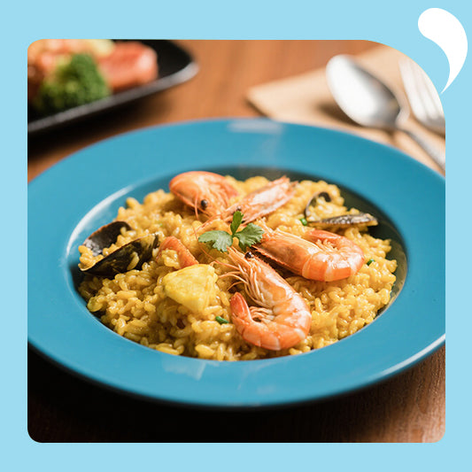 Quick Seafood Paella by Pressure Cooker