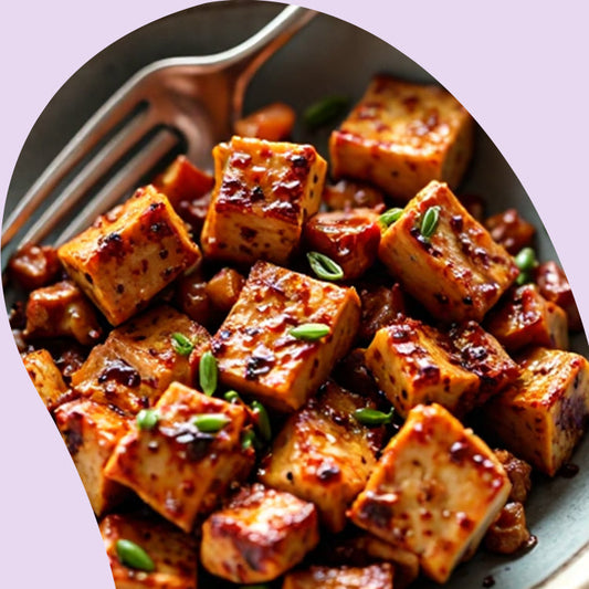 Pressure cooker recipe, spiced garlic Tofu