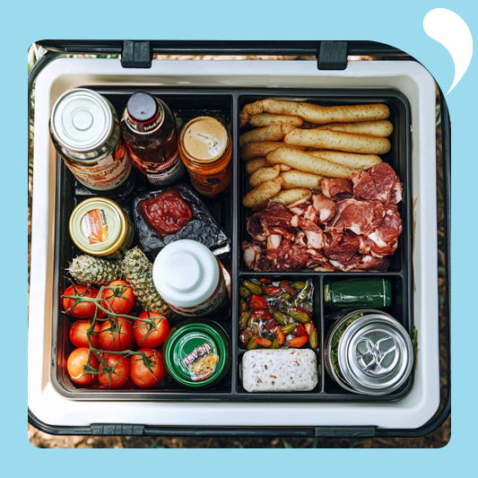 There's some camping food in the box.