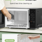 Microwave interior cleaning scene, featuring removable parts for easy maintenance.