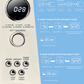 retro microwave control panel with door unlock/safety lock instructions