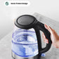 comfee electric glass kettle contains hand-protect design