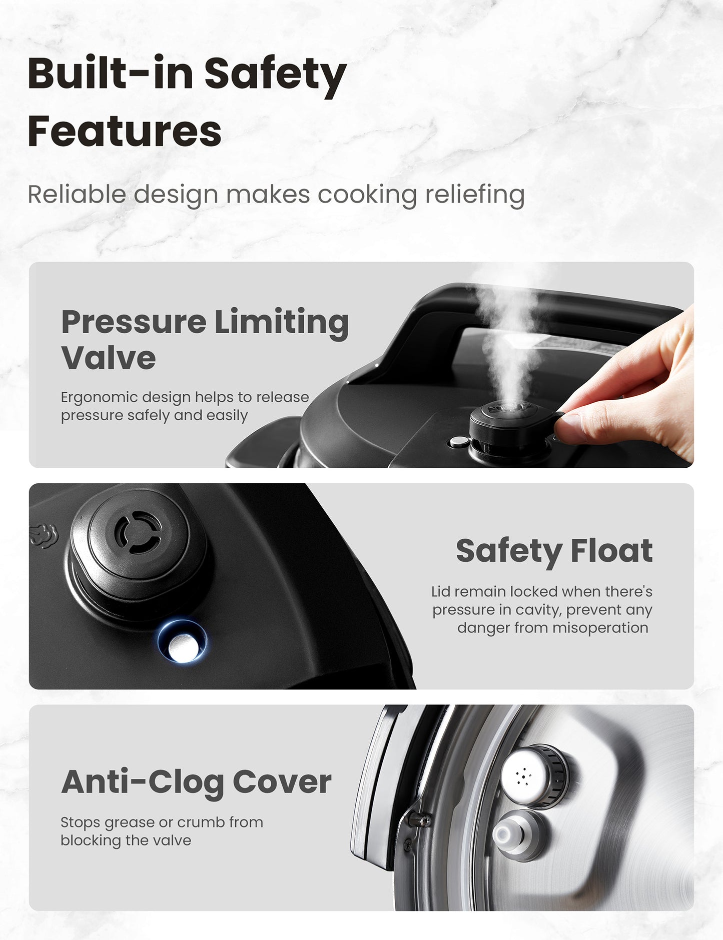 safety devices for pressure cooker