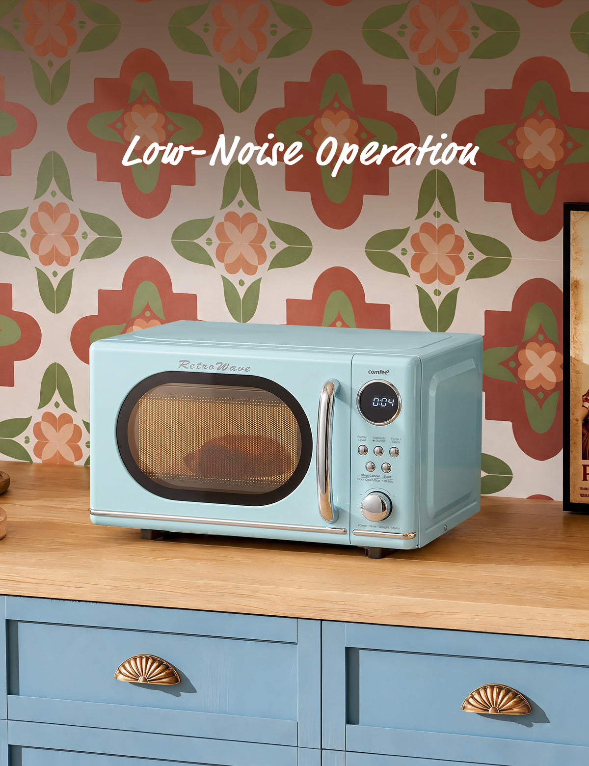 0.7 Cu.ft Retro Microwave Oven - Green