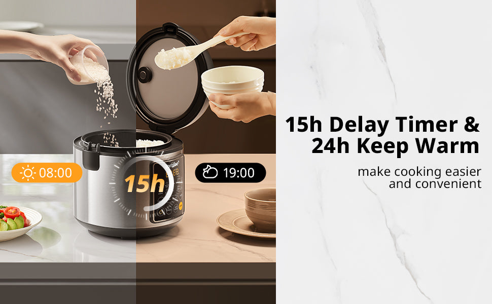 Stainless Steel Compact Rice Cooker - Comfee – Comfee’