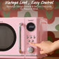 0.7 Cu.ft Retro Microwave Oven - Pink