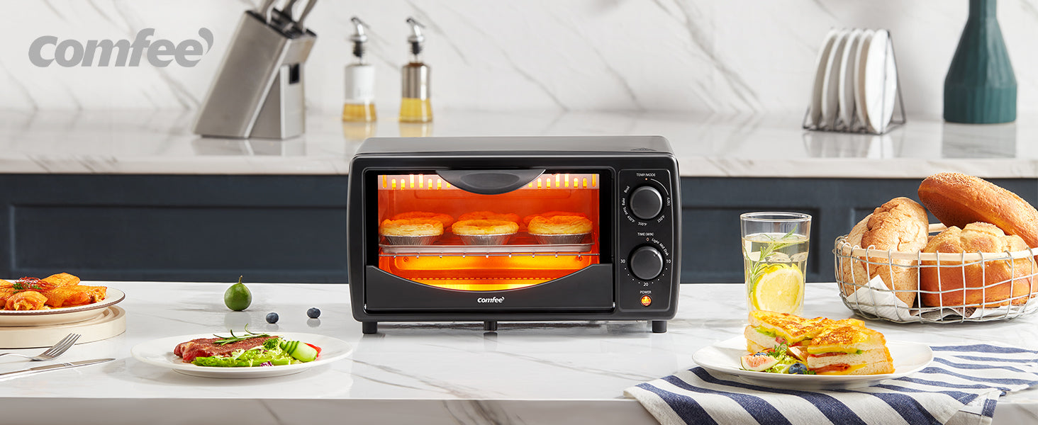 Black 4-slice Countertop Toaster Oven - Comfee – Comfee’
