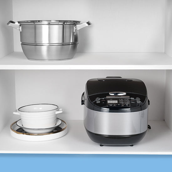 instant rice cooker enough to fit most kitchen shelves
