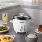 comfee mini rice cooker surrounded by various meals