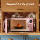 0.7 Cu.ft Retro Microwave Oven - Pink