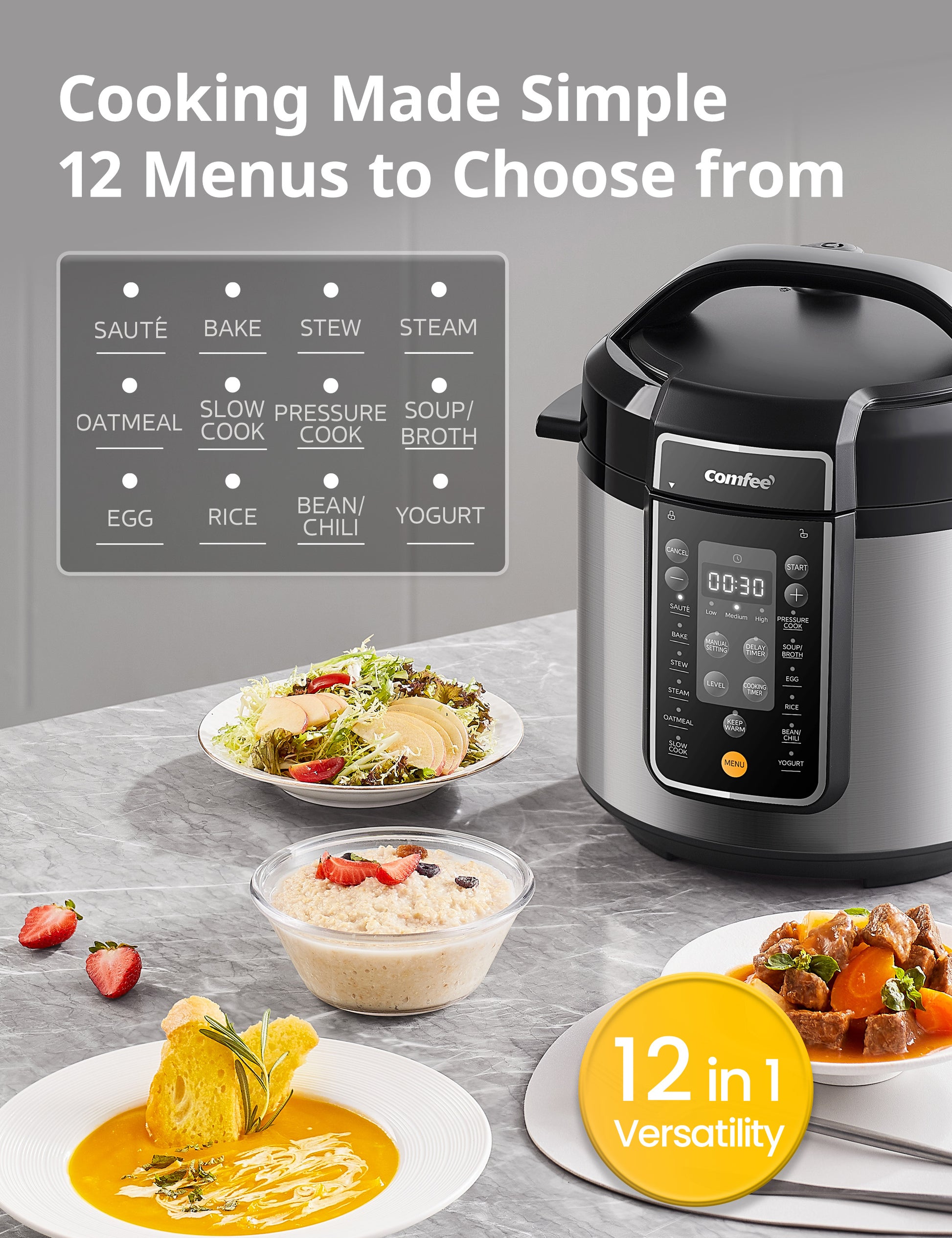 Qt Electric Pressure Cooker Comfee – Comfee'