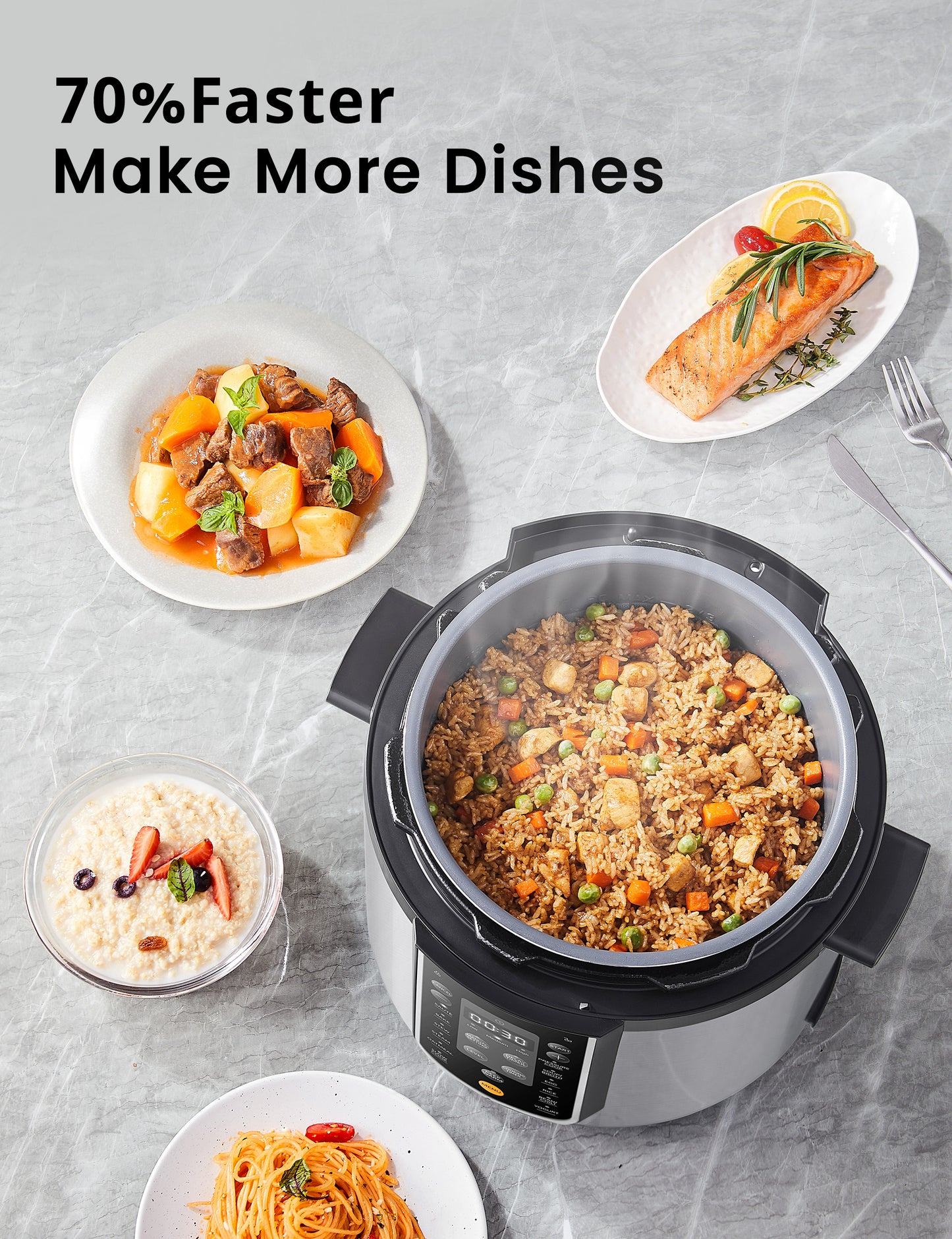 different type of foods made by comfee electric pressure cooker