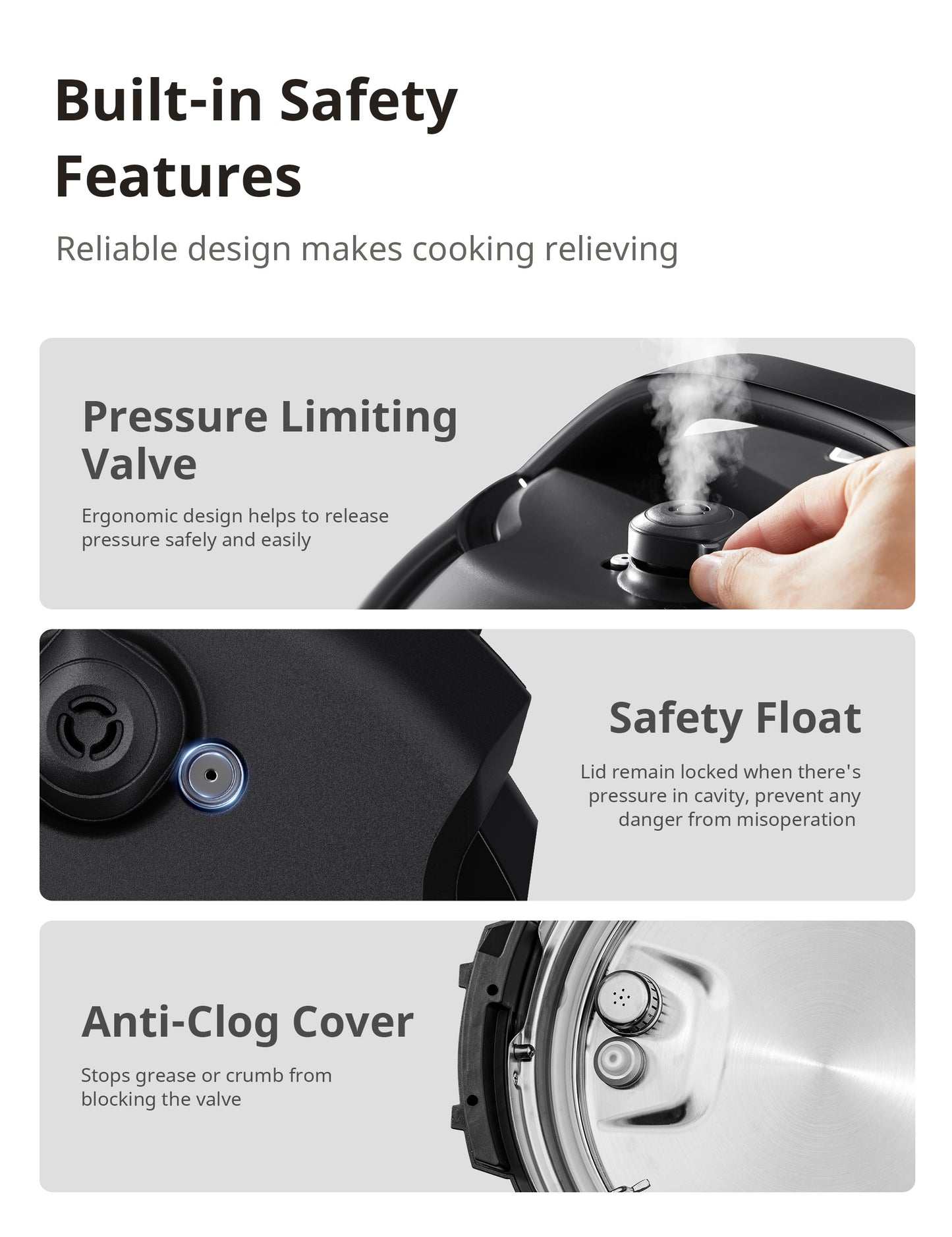 safety features for pressure cooker