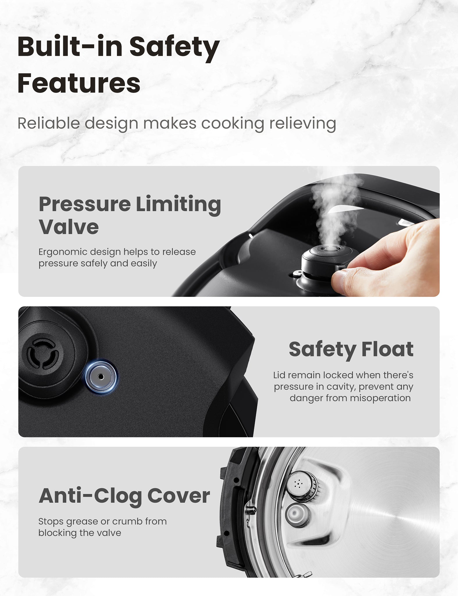 safety features for pressure cooker