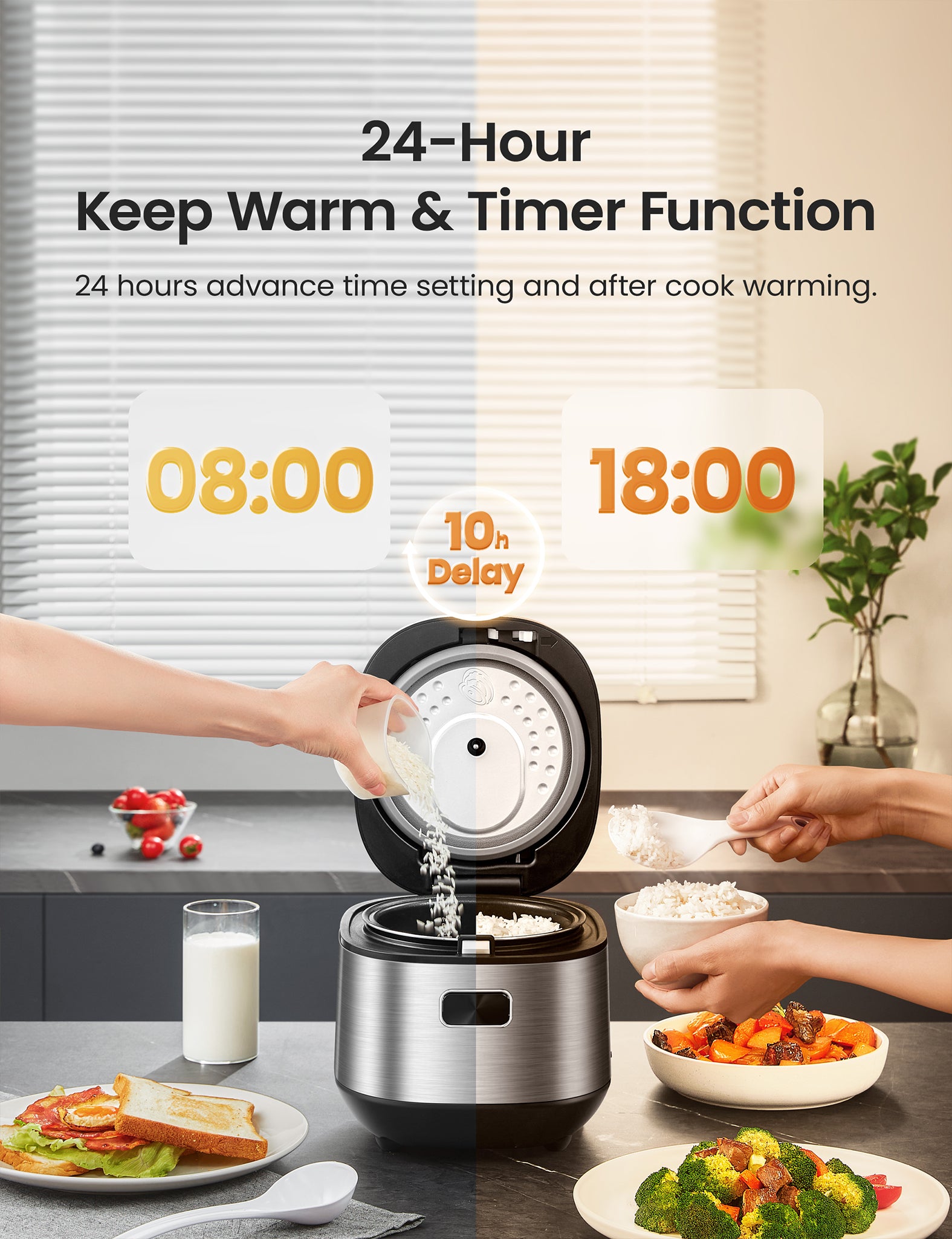 delay function of comfee rice cooker