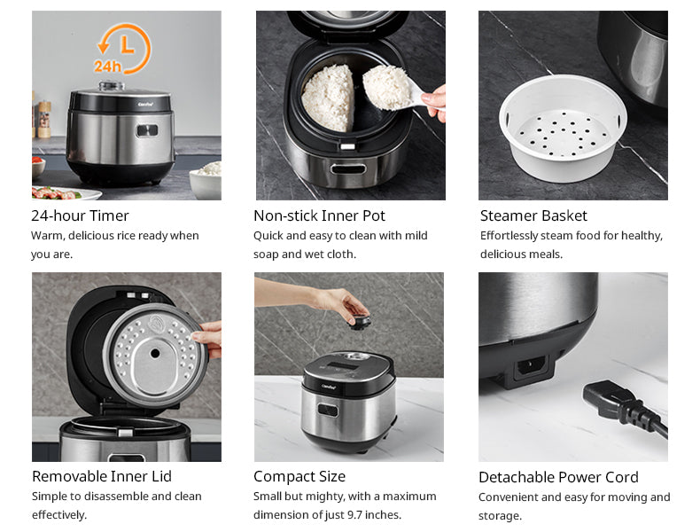 Comfee Rice Cooker Valve 8 Cups Cooked Mini Rice Cooker - Comfee – Comfee’