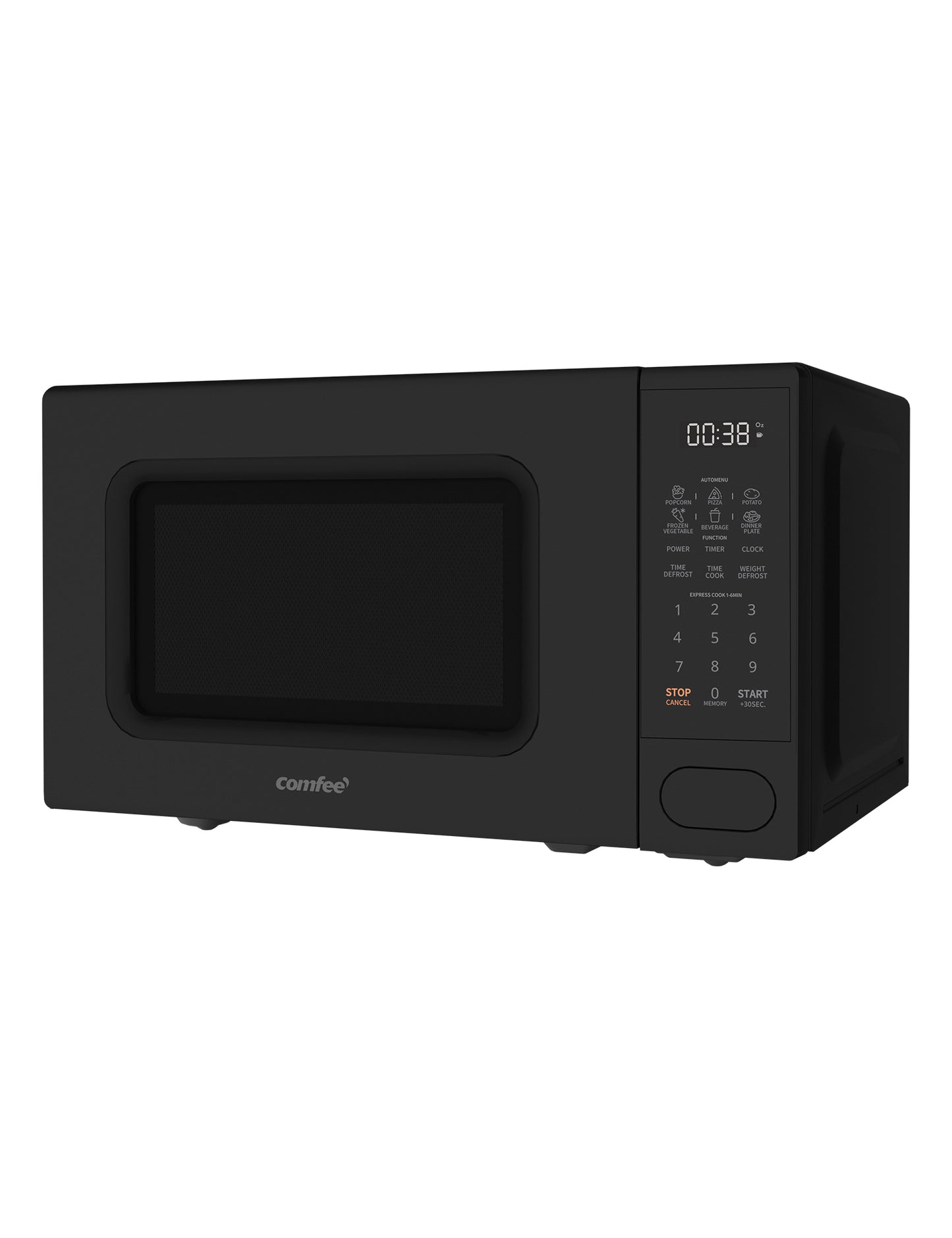 black comfee retro microwave