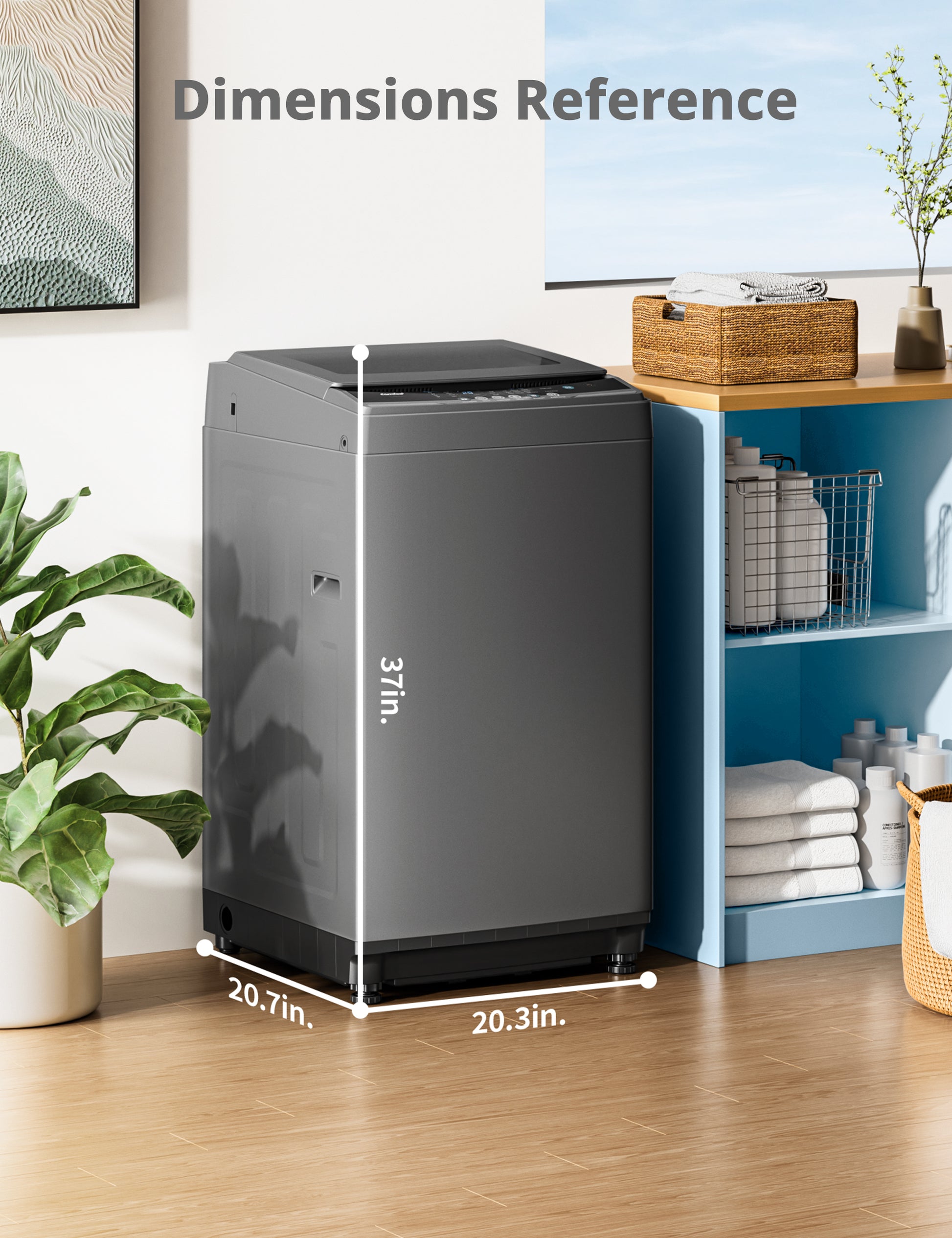 size dimensions of portable comfee washing machine