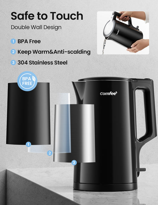 Material of Comfee Double Wall Electric Kettle