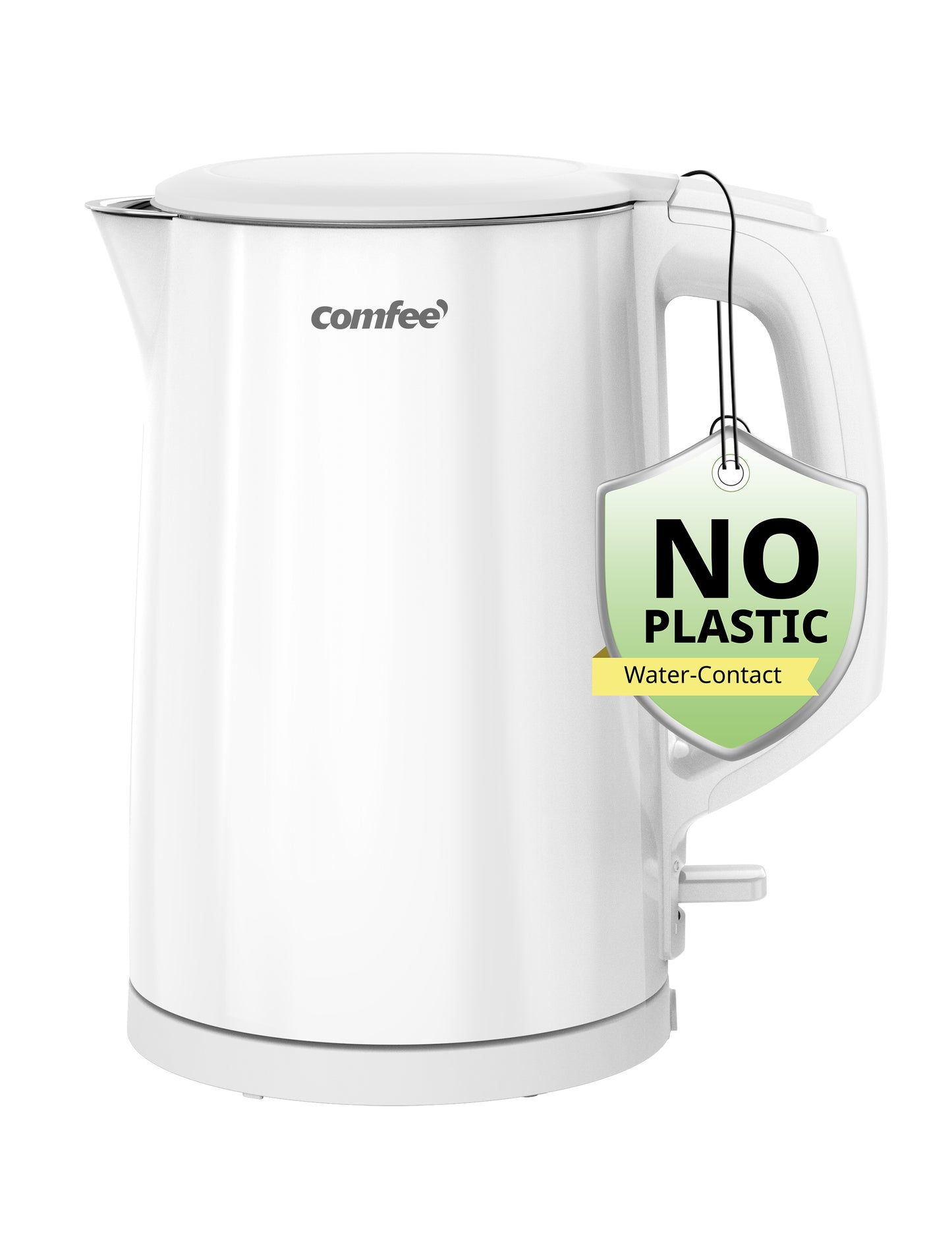 Comfee white double wall electric kettle