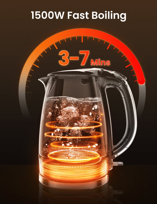1.7L Glass Electric Tea Kettle