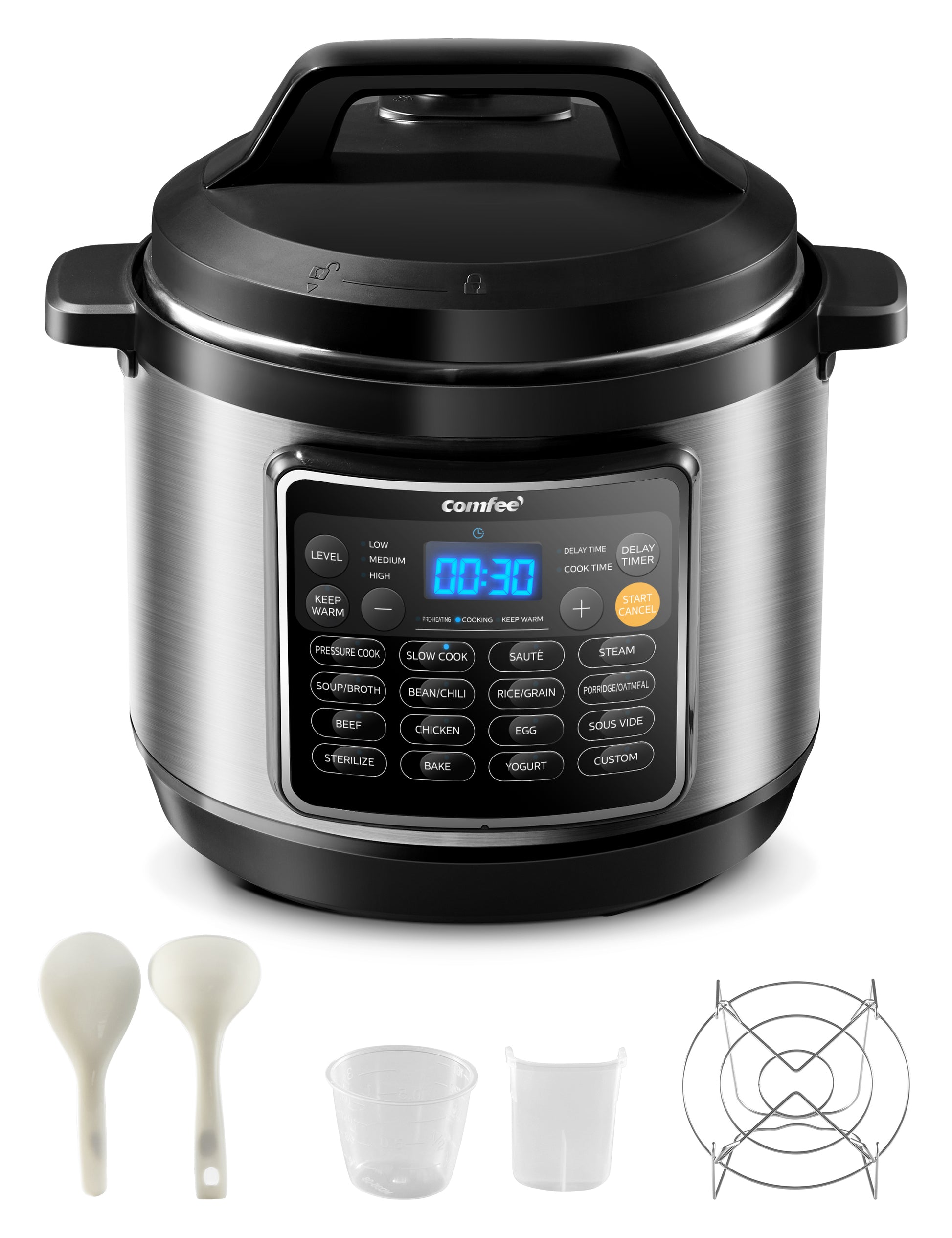 comfee stainless steel pressure cooker