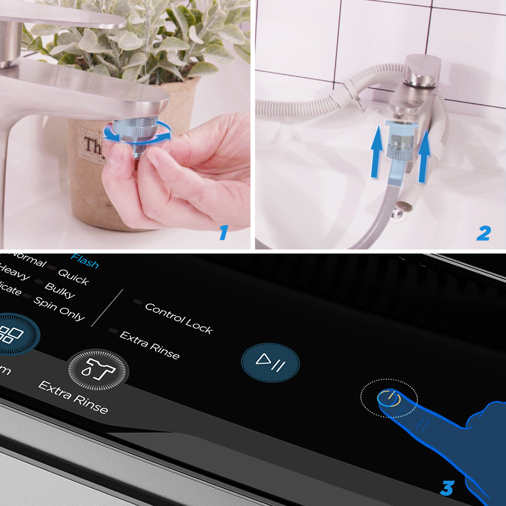 White Comfee Portable Washing Machine With Wheels Comfee’