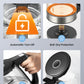 Safety features of Comfee kettle: automatic turn-off, boil-dry protection, and cool-touch handle