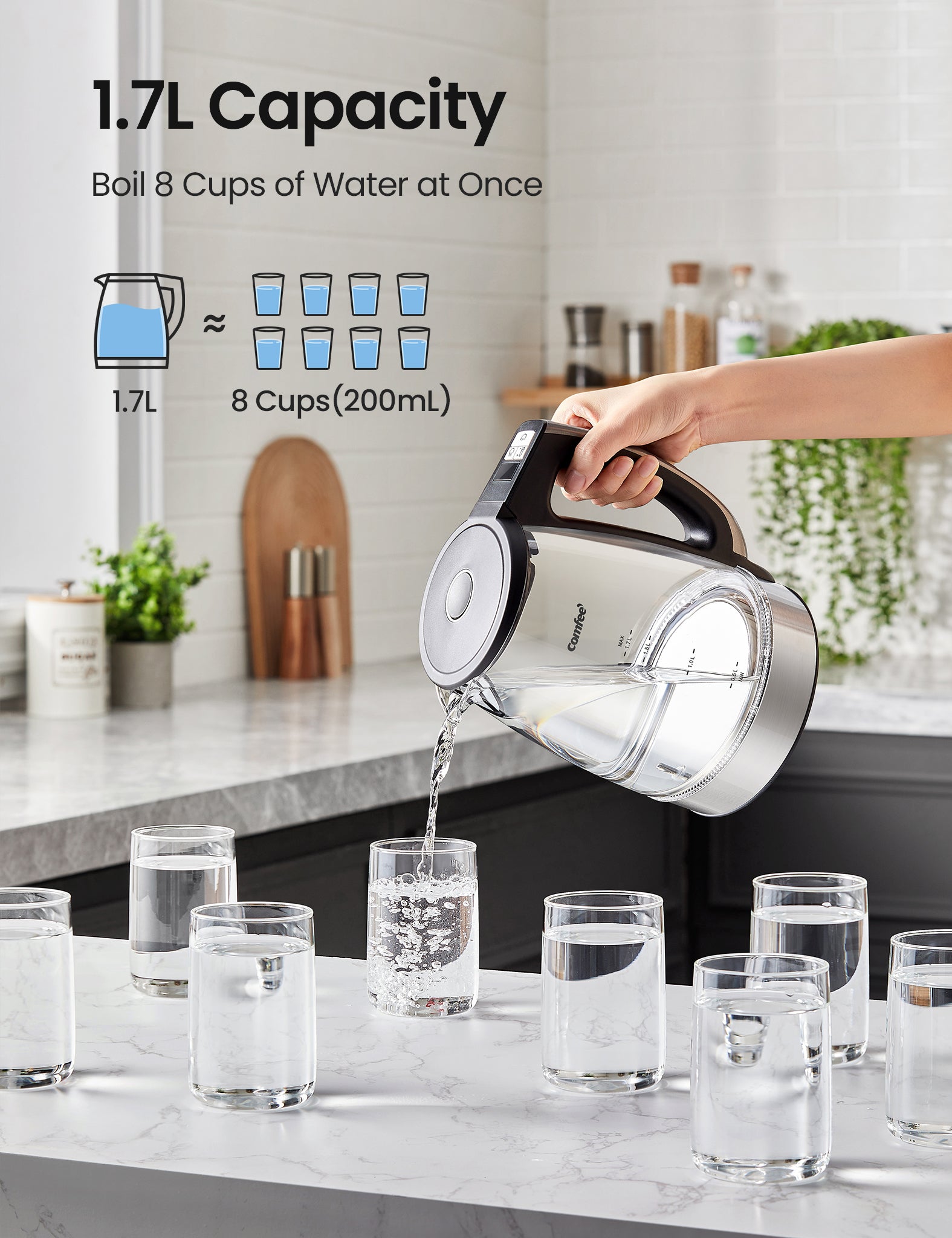 Quick Boiling Glass Electric Kettle