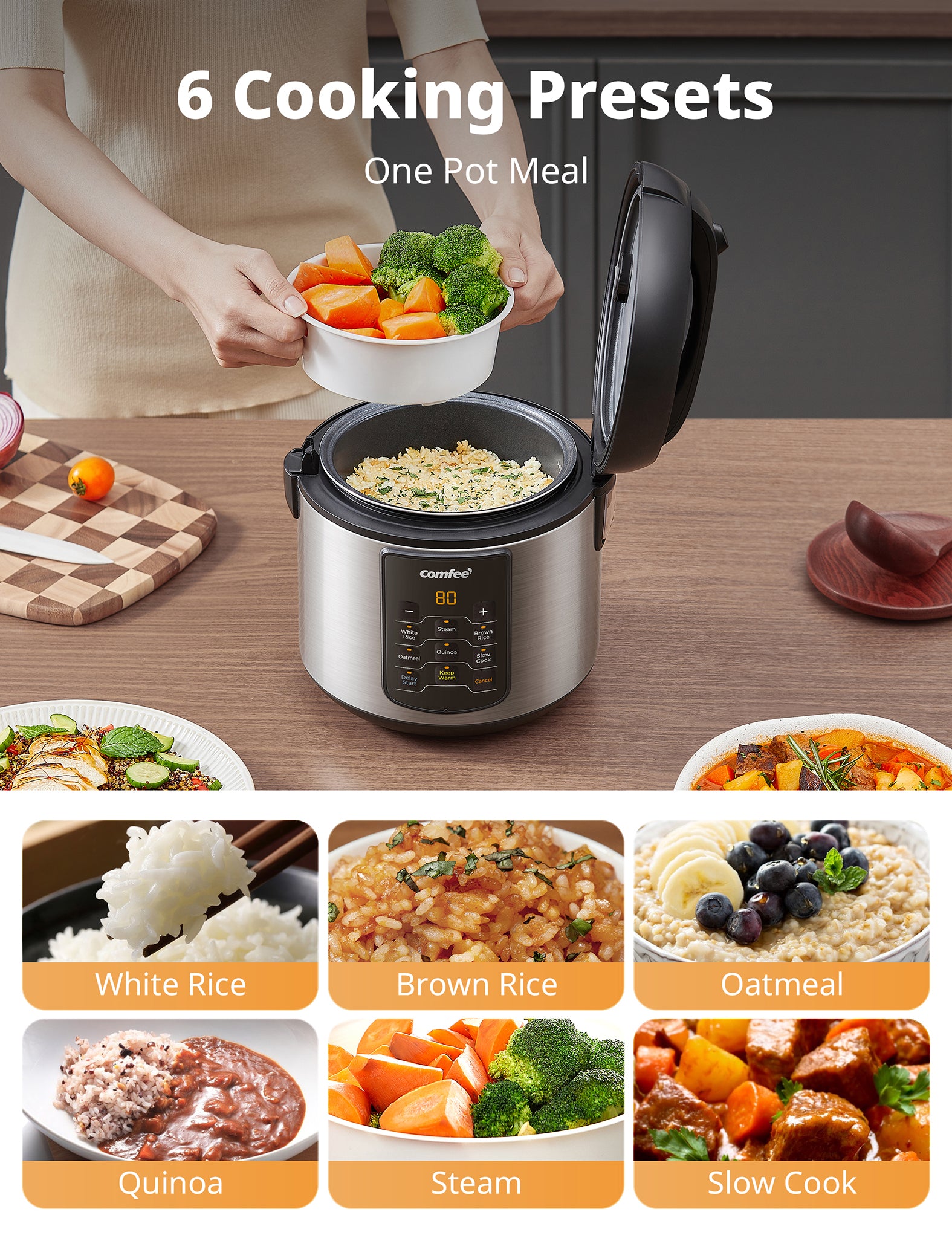 various foods that can be cooked with the comfee rice cooker