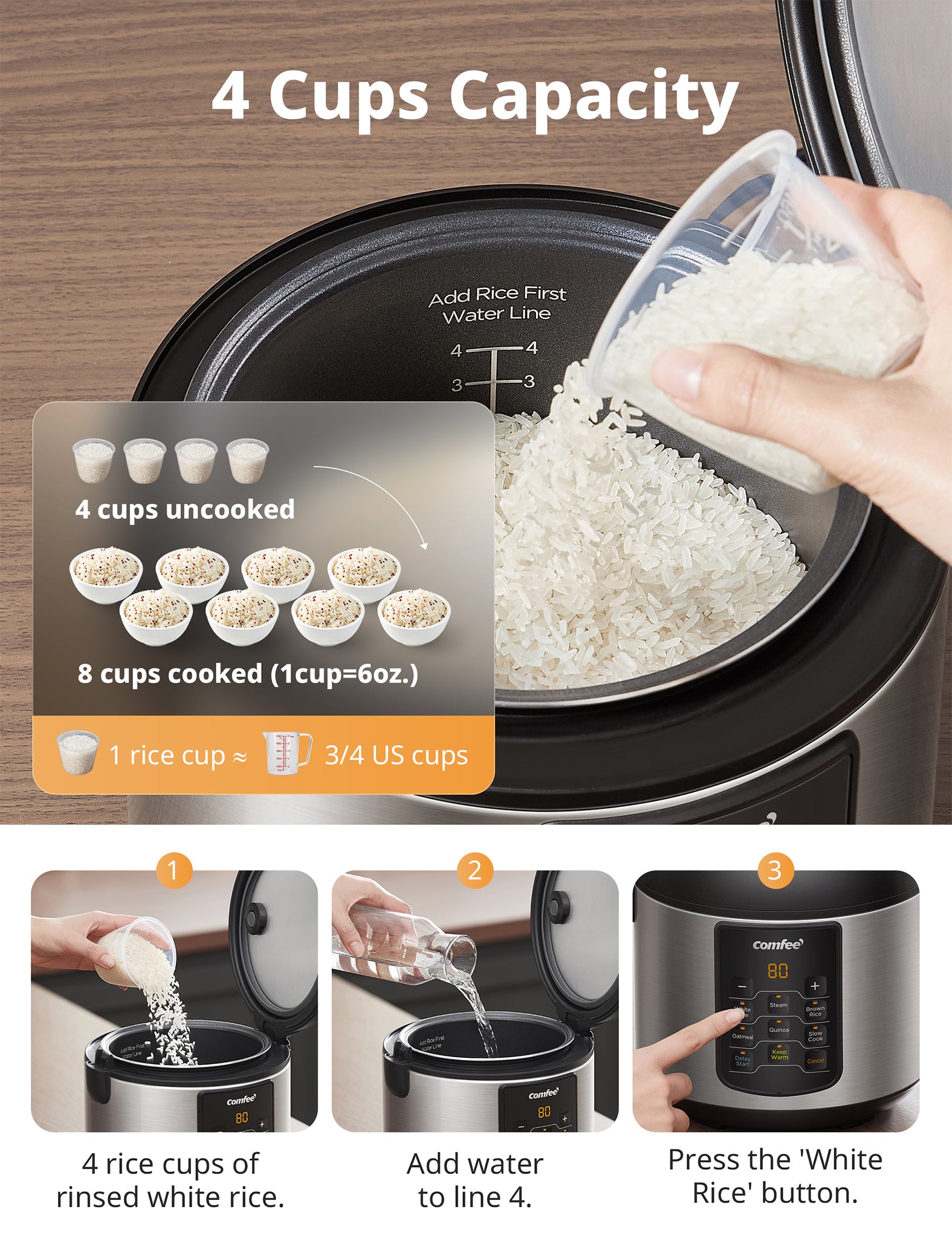 how to cook rice step by step