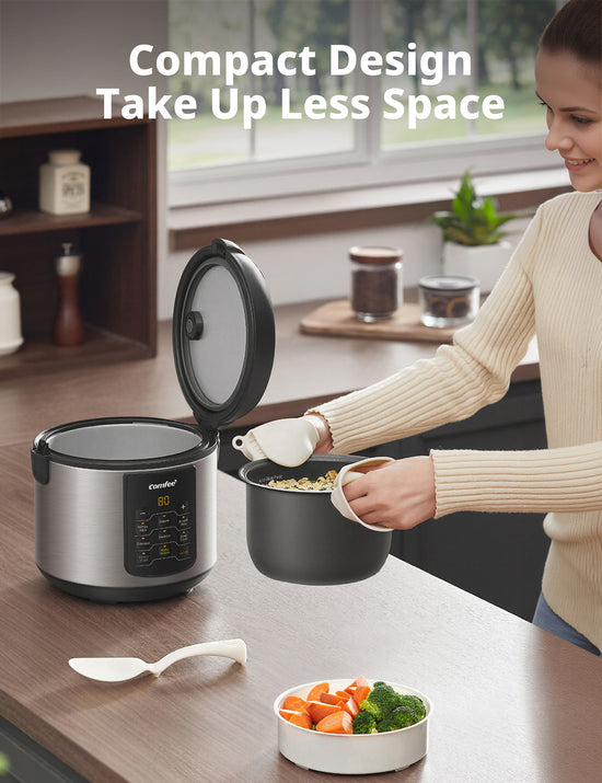 Stainless Steel Electric Rice Cooker With Steamer - Comfee – Comfee’
