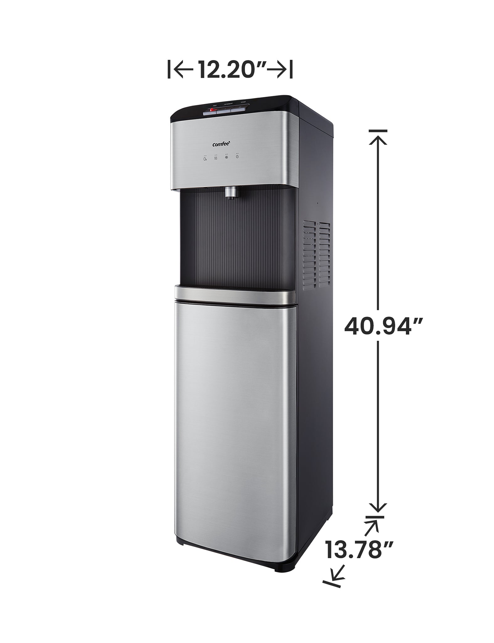 Dimensions of Bottom Loading Water Dispenser
