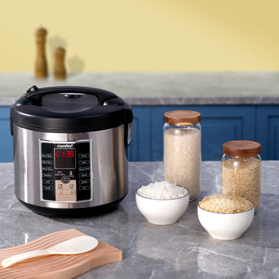 Comfee CRS5010BS COMFEE Rice Cooker, 8-in-1 Stainless Steel Multi