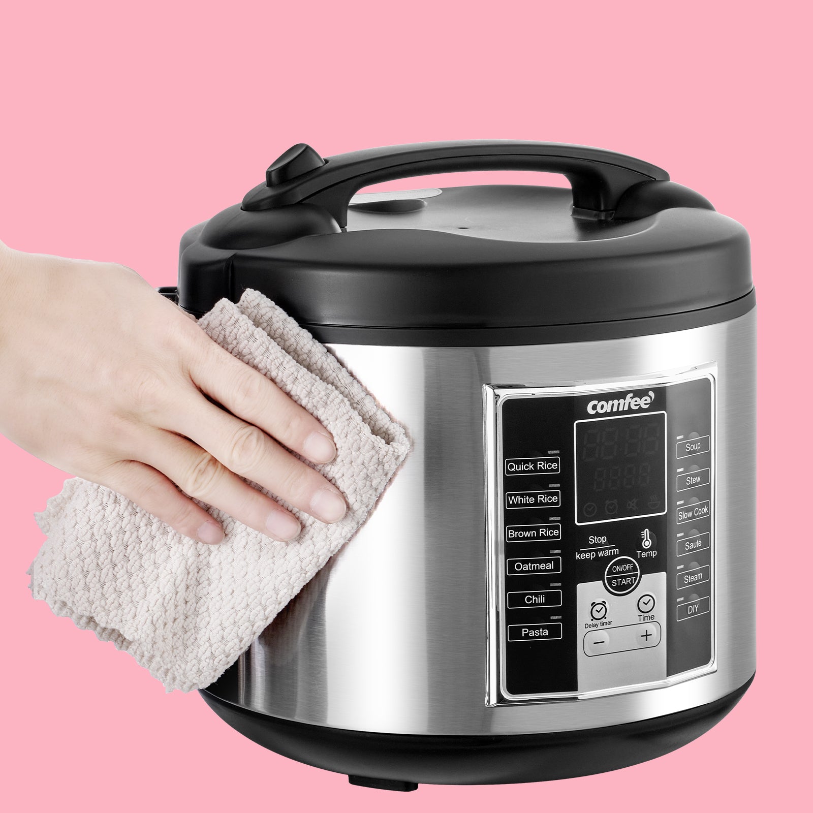 Rice Cooker With Non Stick Stainless Steel Inner Pot Comfee Comfee’
