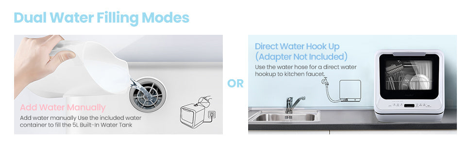 Portable Mini Dishwasher For Countertop - USB Rechargeable, 15-Minute Turbo Clean, Ideal For Office, Study & Tea Cups