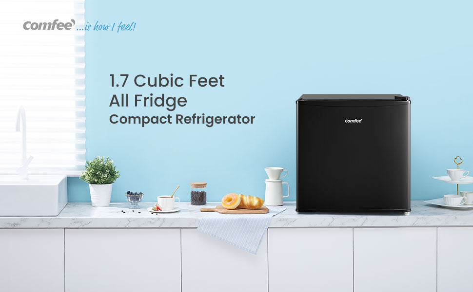 COMFEE CRM44S3AST Compact Refrigerator Cubic Feet Single Door Mini