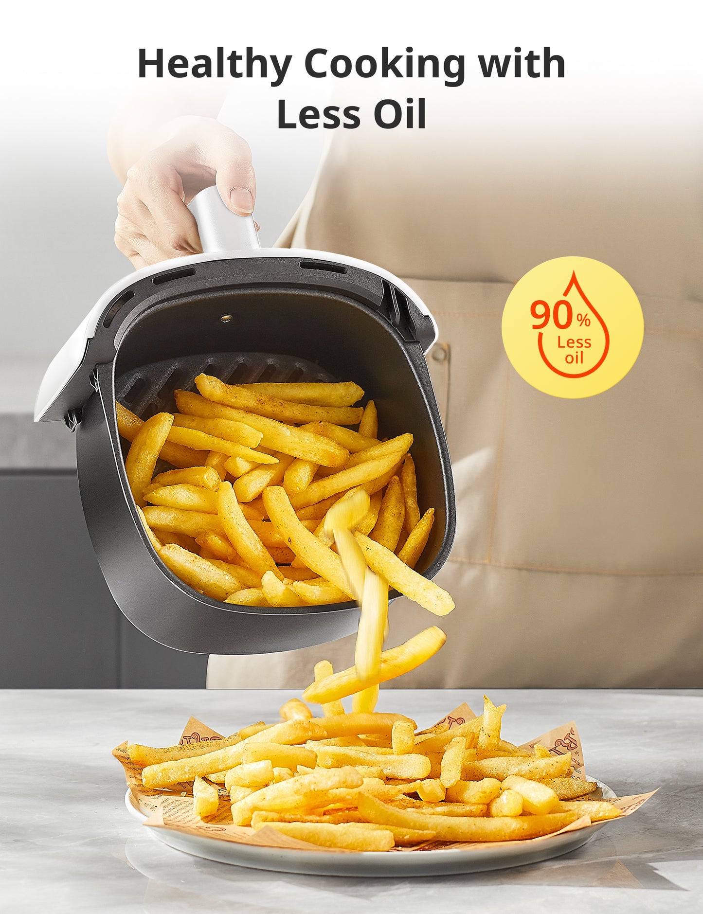 2.1 Qt Digital Air Fryer White
